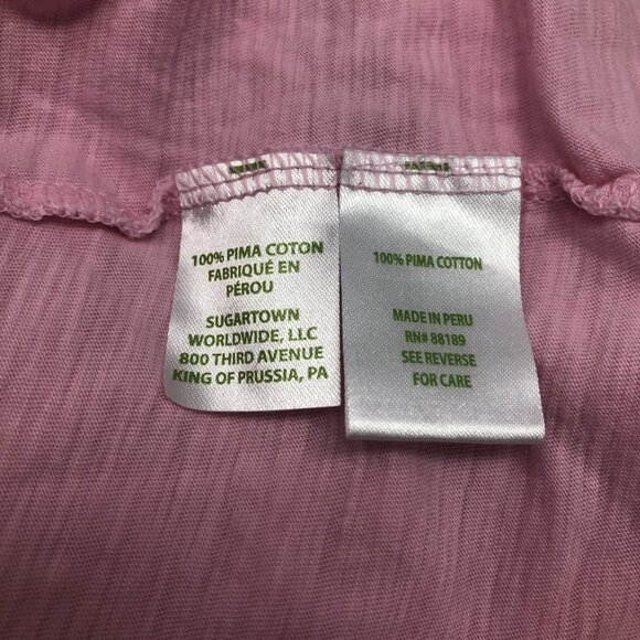 Lilly Pulitzer Etta V-Neck Top Size XXL Pink Cotton - Picture 5 of 6